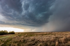 April 21 2020 Tornado warned severe thunderstorm supercell south of Canadian Texas - Tornado Tour StormWind