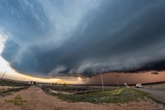 April 21 2020 Tornado warned severe thunderstorm supercell south of Canadian Texas - Tornado Tour StormWind