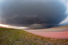 April 21 2020 Tornado warned severe thunderstorm supercell south of Canadian Texas - Tornado Tour StormWind