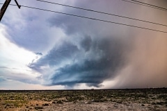 March 13 2020 Tornado warned severe thunderstorm supercell near Pecos Texas Tornado Tour StormWind