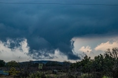 March 18 2020 severe thunderstorm supercell near Cross Plains Texas Tornado Tour StormWind
