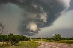 May 4 2020 tornado warned supercell near Rosedale Byars Oklahoma - Tornado Tour StormWind