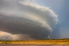 May 7 2020 severe thunderstorm supercell near Quanah Texas - Tornado Tour StormWind